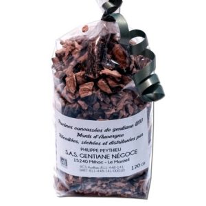 Racines de gentiane concassée
